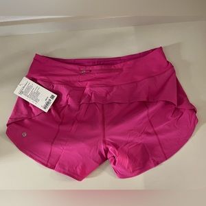 Lululemon Speed Up MR Short 4” Lined - Sonic Pink - Size 12 - NWT